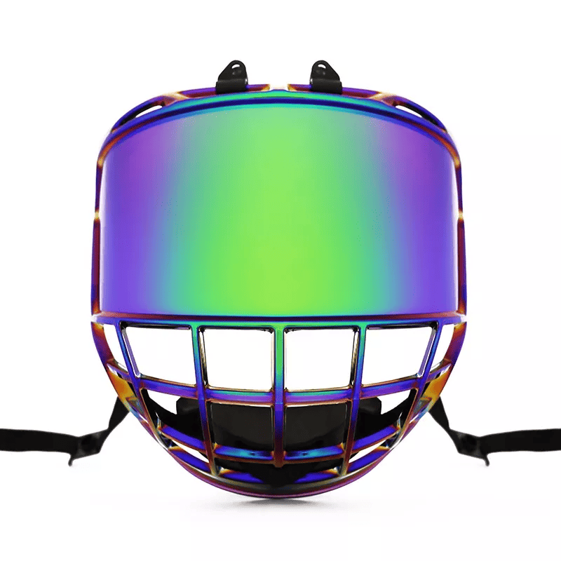 Anti-Fog Chrome Senior Ice Hockey Cage Bubble Visir
